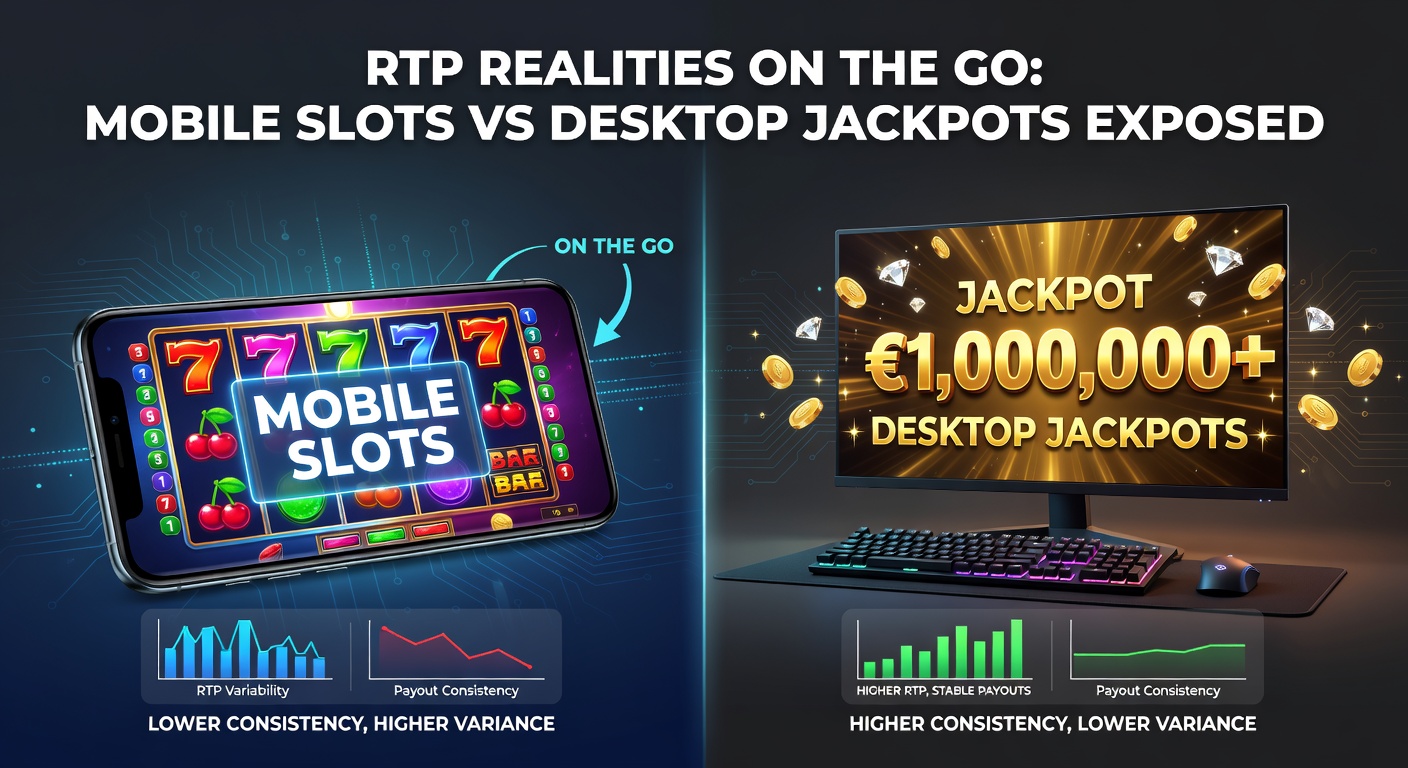 Smartphone mit Slotspiel und Desktop-Bildschirm mit progressivem Jackpot im Vergleich, die RTP-Werte leuchten hell