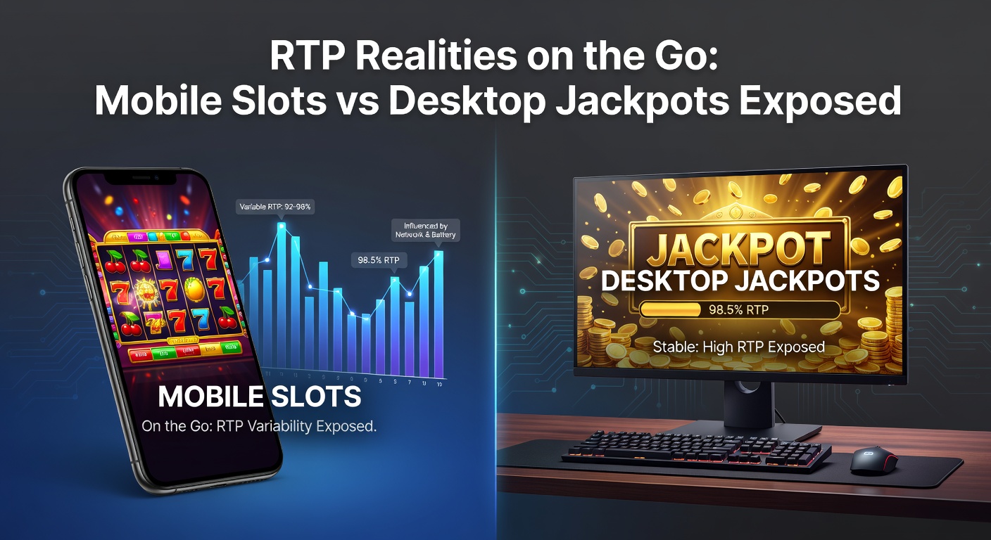 Vergleichstabelle mit RTP-Werten für Mobile und Desktop Slots, Jackpot-Balken steigen dramatisch auf dem Desktop-Bildschirm