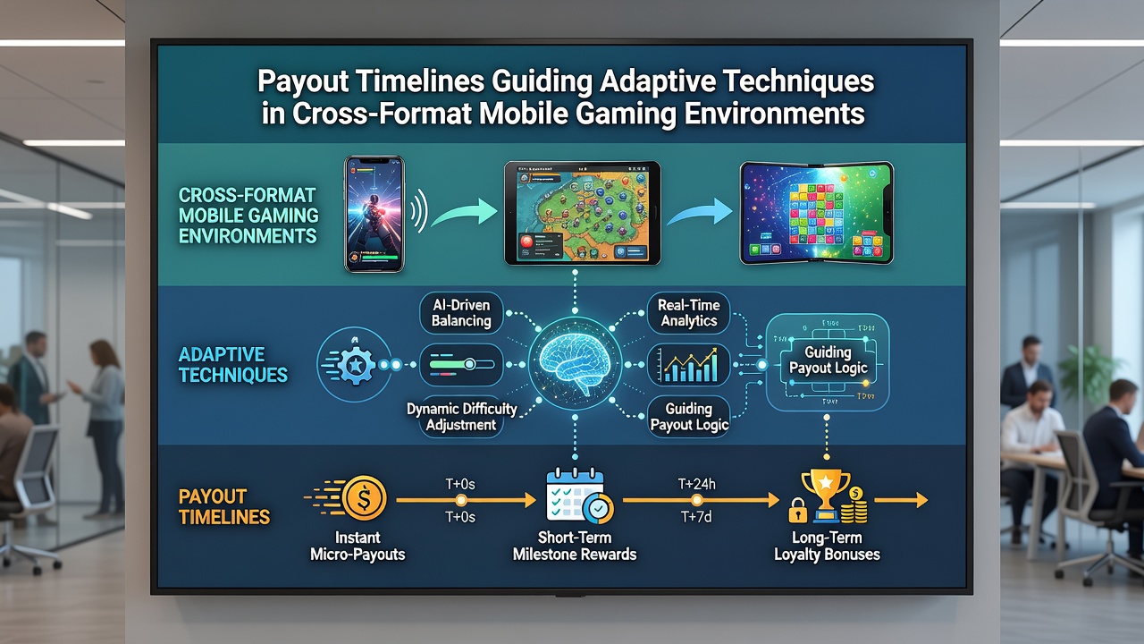 Darstellung von Cross-Format-Wechseln und zeitgesteuerten Anpassungen in mobilen Spielen