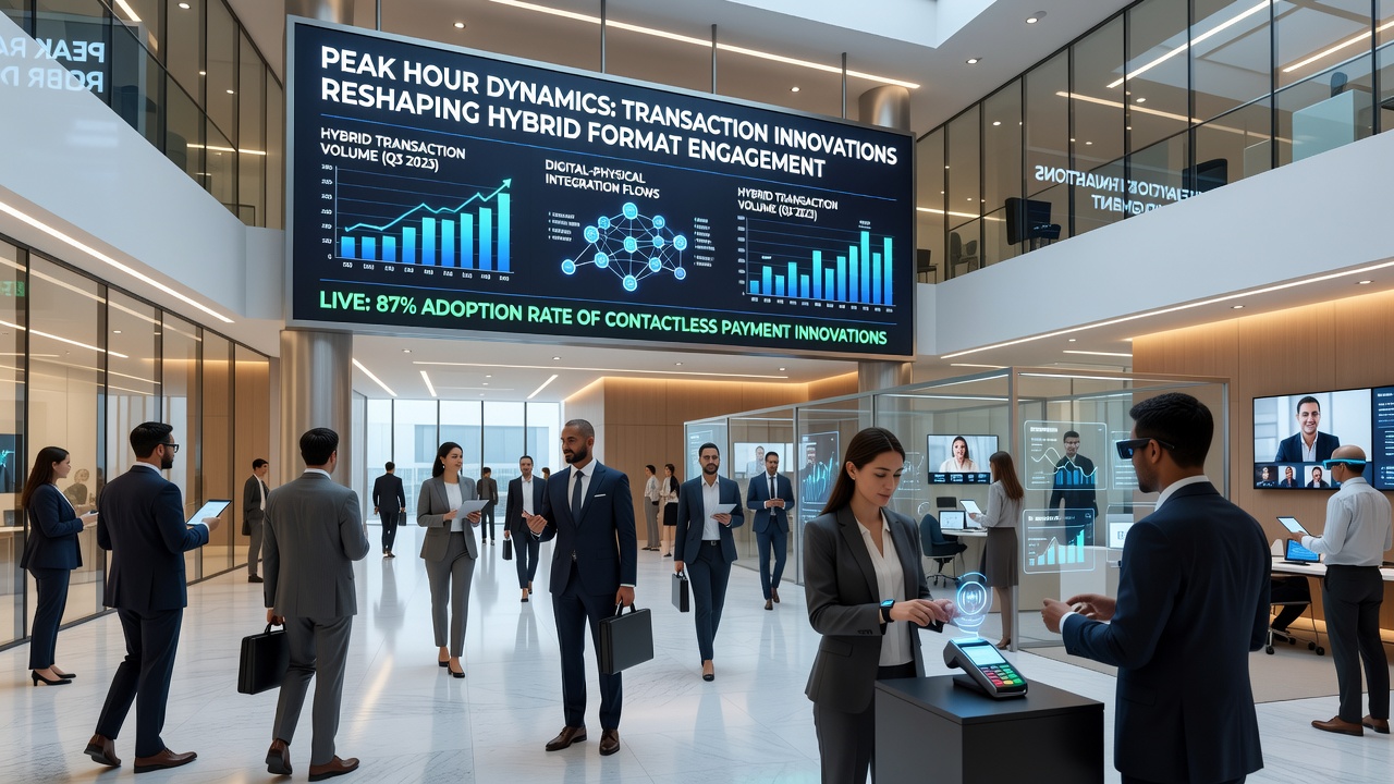 Datenvisualisierung zu Transaktionsvolumina in Peak Hours hybrider Formate